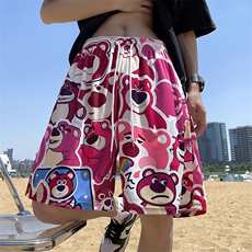 夏威夷风印花运动裤男街头宽松阔腿休闲沙滩裤XZ212-QDK5511-P20，女装休闲裤，星座212