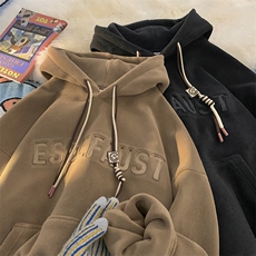 供抖音大加绒加厚双面奥粒绒卫衣男416B-1-WYJ789-P65限98，男装卫衣，星座416B-1