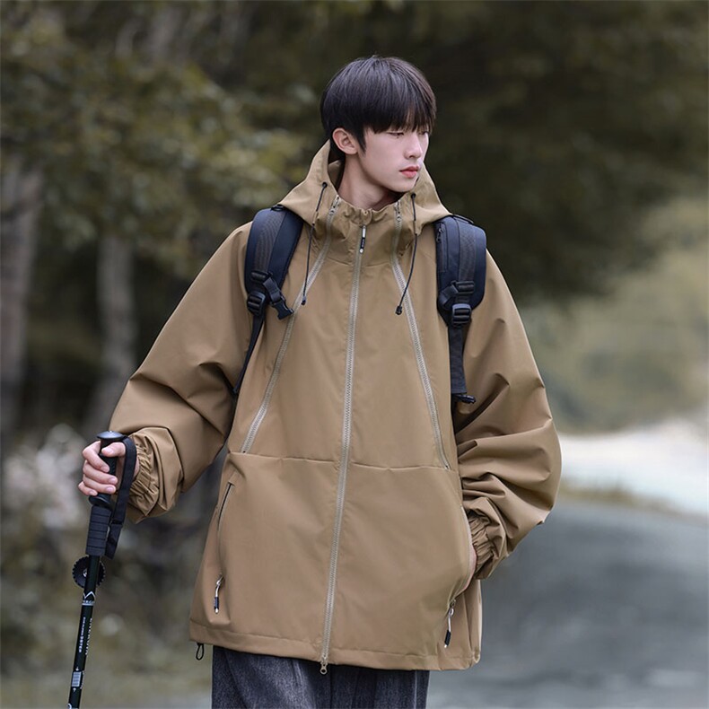 Cityboy情侣时尚连帽冲锋衣外套夹克团体班服,男装夹克,星座301D-5(原星座1415）