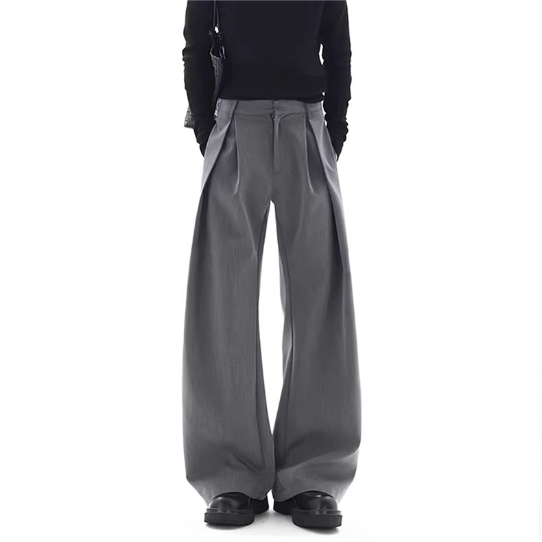 1506/QLZ3710/P51老钱风立体双层褶弯刀西裤男女春季休闲裤子，男装西裤，星座1506