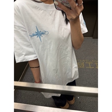潮牌北极星刺绣美式高街t恤男女秋2026新款宽松小众情侣上衣，男装T恤，四季星座505