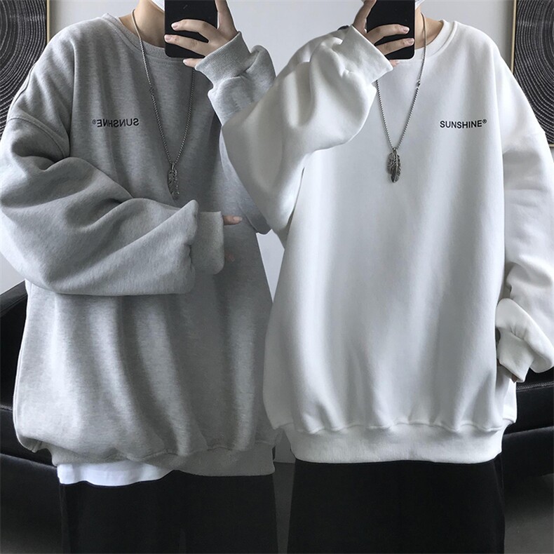 W33 情侣印花圆领秋冬卫衣 常规P28 加绒P38 S-5XL 支持定制图片