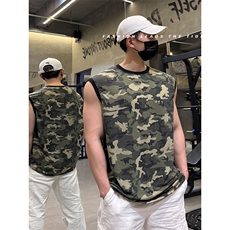 街头个性时尚百搭运动背心舒适柔软军旅风迷彩无袖T恤HY572TP28，男装背心/马甲，电商A102B