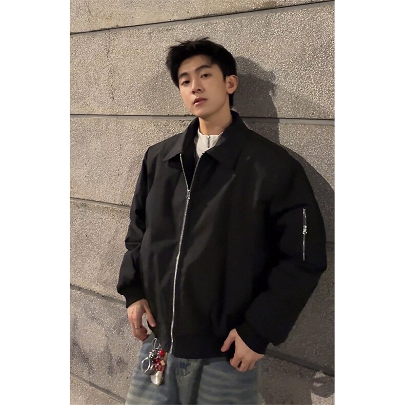 夹克棉服短款教练飞行冬季夹棉加厚休闲外套男5D1180-TP5598,男装夹克,电商A102