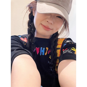 H0511-p35 夏季百搭时尚宽松短袖t恤女图片