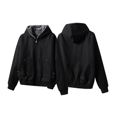 冬季加绒保暖连帽棉服男冬装美式复古cleanfit大理石座山雕外套潮，男装棉衣，星座212