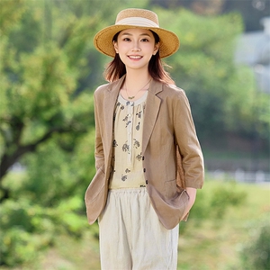 2026年夏季文艺风长袖宽松女亲肤透气汉麻，女装衬衫，江南依恋