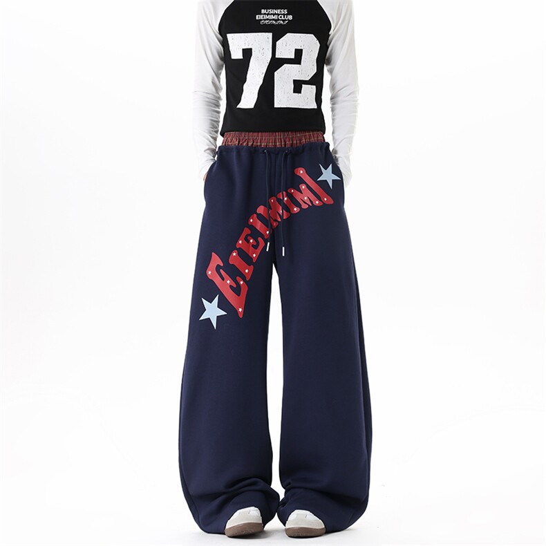 【现货】XZ1218(原611-3)BK33091特价P48复古双腰头印花卫裤，男装休闲裤，星座1218（原611-3）