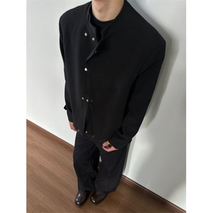 【有货】DXZ58-P68新中式垫肩斜门襟西服外套男解构设计感夹克