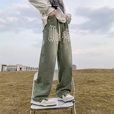 牛仔裤男秋季潮大码休闲裤子高街N1349P45，男装牛仔裤，星座1116-2