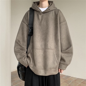 重磅oversize连帽卫衣男潮牌加绒美式复古宽松大码情侣外套上衣服图片