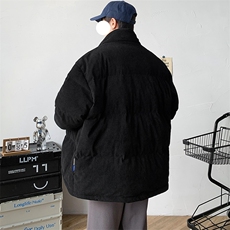 冬季青少年加绒加厚立领棉衣港风清新大码棉服外套男女6223-P100，男装棉衣，电商A441-1