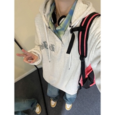B266-FG09-P50控6823秋季新款宽松休闲连帽情侣开衫卫衣，男装卫衣，星座B257-1