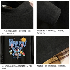 BT40077-P30加绒款-P40半高领长袖t恤男大码内搭打底衫男砖墙，男装T恤，电商A040A