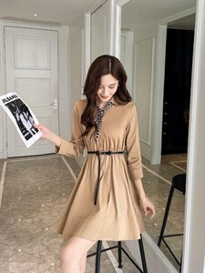 现货2021秋装新款连衣裙M L xL XXL图片