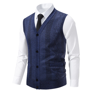 开衫毛衣背心男士内搭秋冬季保暖修身针织衫马甲外套男款 M18 P28图片