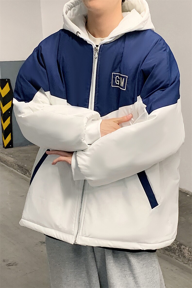 外景情侣冬季宽松百搭冲锋棉衣男港风连帽棉服男外套7786P60控98,男装棉衣,星座226-1
