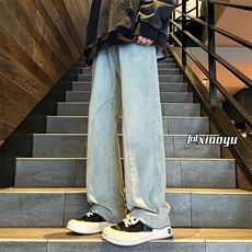 XZ616秋冬季新款设计感毛边牛仔裤TY983M-5XLP55控68，男装牛仔裤，星座512A（原616）