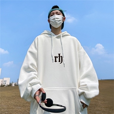 ！秋季重磅宽松大码港风rh印花连帽卫衣LW68-特p35，男装卫衣，星座508（原C305）
