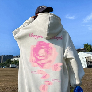 抖音得物供货 可提供视频 春装重磅美式宽松连帽卫衣DL2450图片