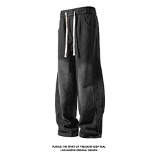 2025秋季新款白底美式松紧弯刀牛仔裤M-5XLGK251066-P50，男装牛仔裤，电商A022