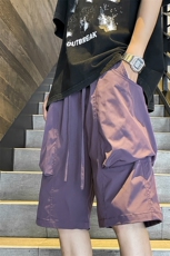 供视频~双层大口袋工装短裤防水面料A454特P35控55，男装牛仔裤，电商A309