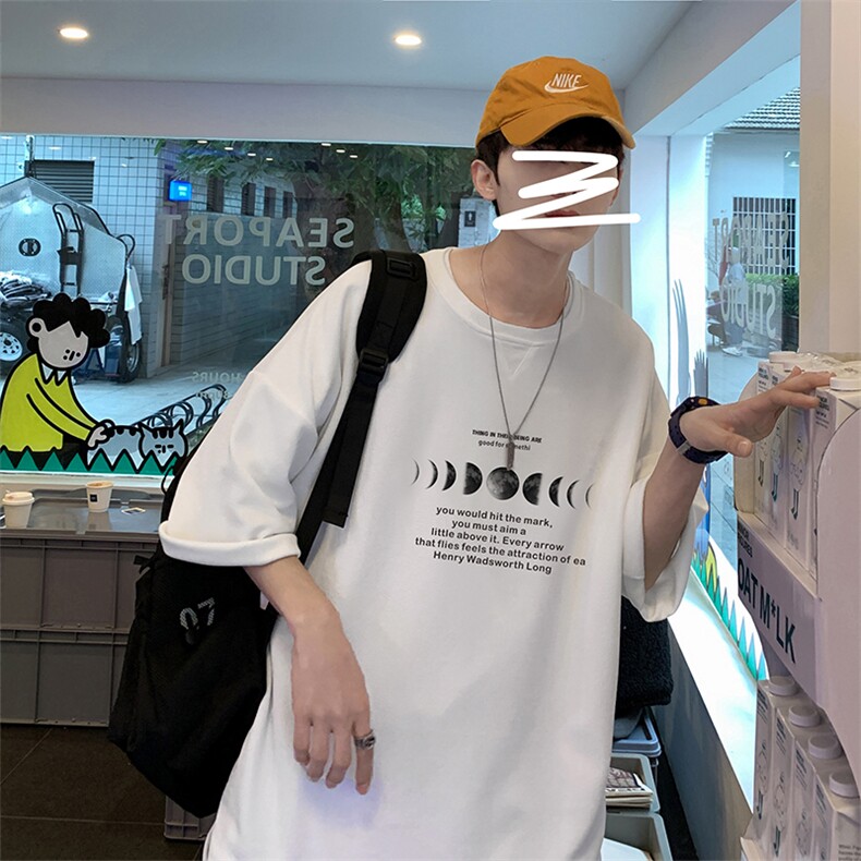 Q11135-P30春夏季七分袖t恤男大码五分袖男短袖中袖,男装T恤,电商A040