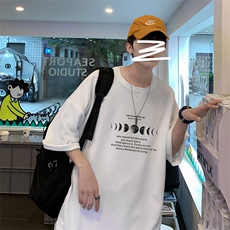 Q11135-P30春夏季七分袖t恤男大码五分袖男短袖中袖，男装T恤，电商A040