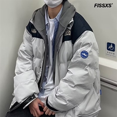 网络图现货潮牌保暖港风拼接撞色立领休闲面包服棉袄J575-P70，男装棉衣，星座715-7