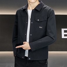 新款高品质男士夹克翻领上衣秋季百搭休闲外套N9821-P125，男装夹克，星座310B-3
