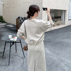 新款有货印花卫衣半身裙套装5528P175K278，女装套装/套裙，2C176