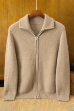 2025春秋新款羊绒衫女100山羊绒康赛妮羊绒线纯色针织衫外套上衣，男装羊绒开衫，米亚康羊绒