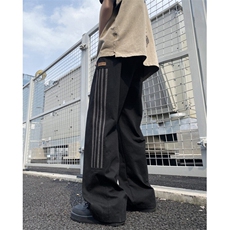 抖音品质美式高街三条杠运动宽松休闲裤B315-K24048-p55控68，男装休闲裤，电商B315