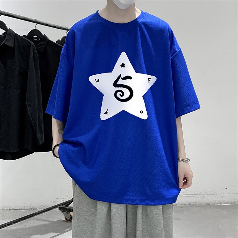 华夫格t恤男短袖男大码五分袖大皂风HT73368-P22,男装T恤,电商A040