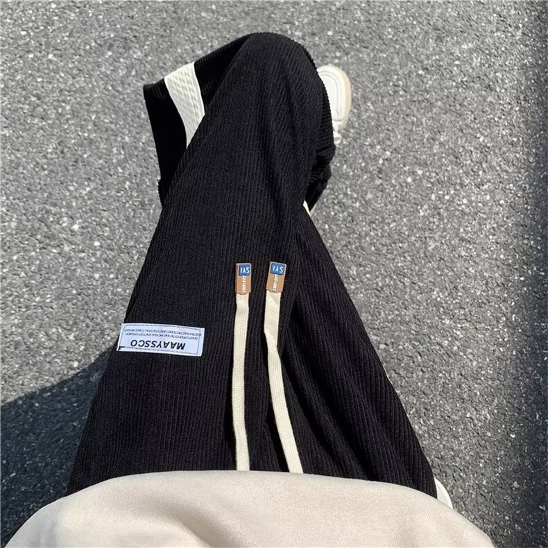 灯芯绒高街裤子男秋季潮牌ins美式运动裤宽松直筒休闲裤GK826-p35,女装休闲裤,星座1008-1