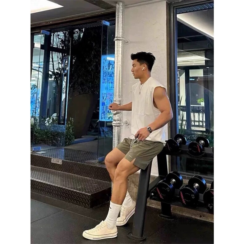 网图有货夏季纯色运动休闲五分侧开衩速干宽松短裤男A692-P28,男装牛仔裤,星座1505