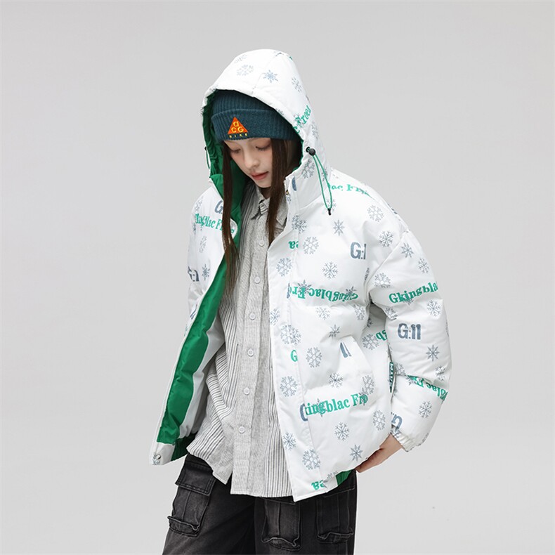 日系冬季连帽撞色保暖防风棉衣面包服外套男女同款XY2271-P65,男装棉衣,星座717