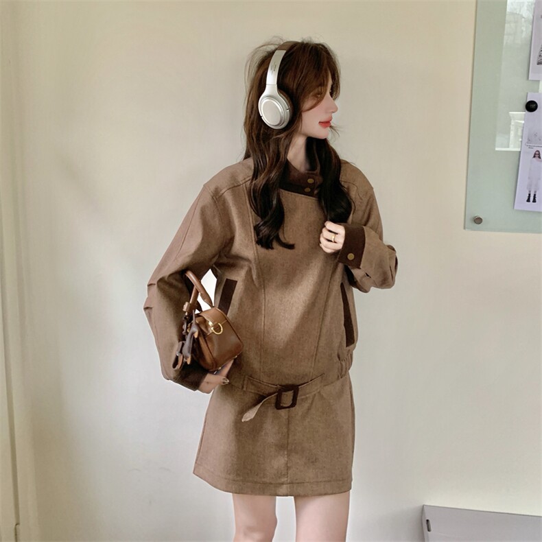 新款人字纹夹克套装611-P185-K298-套装,女装套装/套裙,2C275
