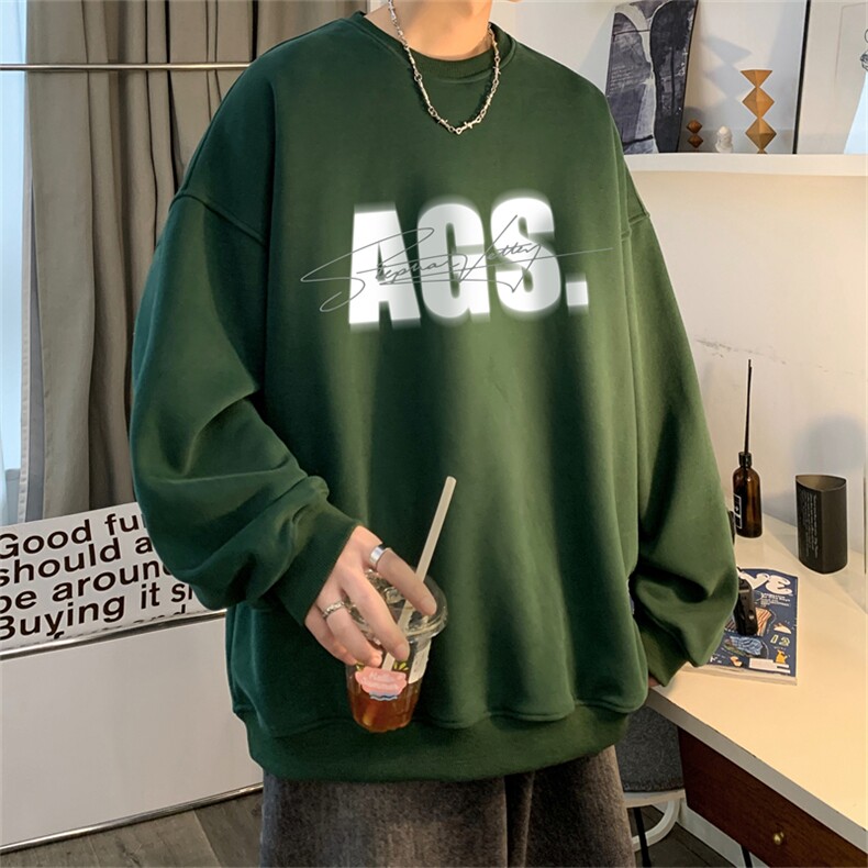 秋季新款320G华棉圆领卫衣面布棉WH2475-P35控58,男装卫衣,电商B370