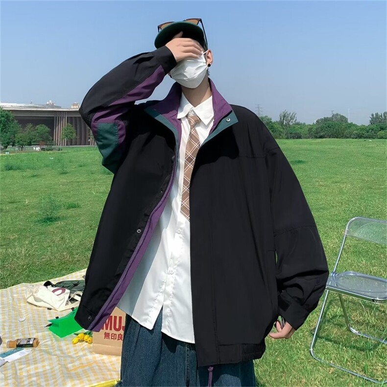 日系复古cityboy立领工装夹克外套男春秋宽松休闲棒球服W5501-P70,男装夹克,星座512-2