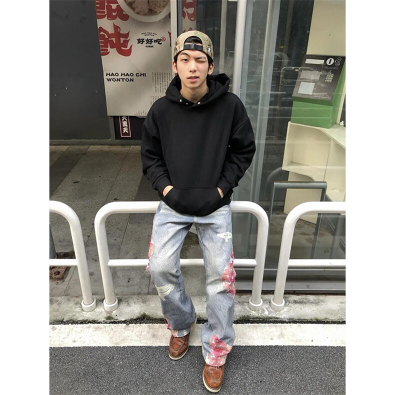 抖音得物品质26春装美式高街曼巴棉古铜两粒扣连帽套头卫衣外套，女装短外套，电商A443