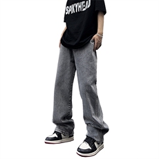美式高街vibe风直筒长裤欧美痞帅男hiphop复古水洗拼接工装牛仔裤，男装牛仔裤，星座301D-4(原星座1004-4）