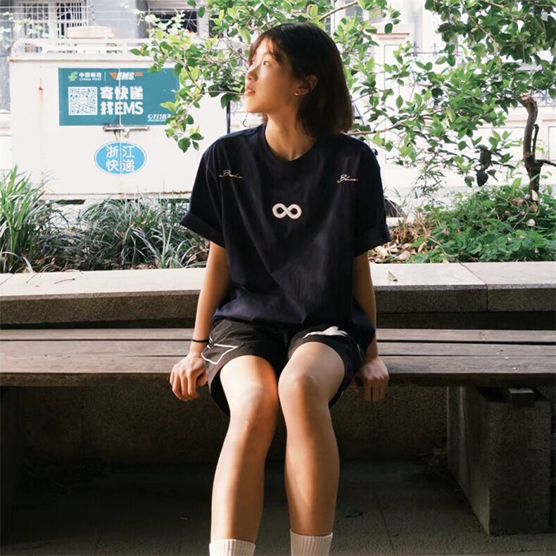 万针全刺绣解构设计260克重磅双纱纯棉高品质美式高街短袖T恤特35图片