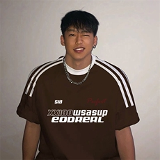 夏季美式高街重磅纯棉三条杠织带撞色男女短袖T恤ZD308-特P30，男装T恤，电商A486