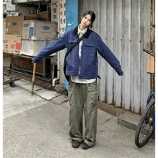 26春装高品质老钱风翻领牛仔夹克男女美式潮牌工装风宽松复古外套，男装夹克，电商A443