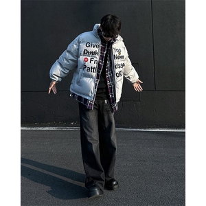 新款棉衣男冬季棉袄外套韩版潮流面包服假两件棉服  Y6625 P95图片