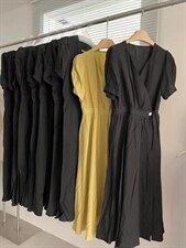 【一眼心动】夏季新款一粒口一片式百搭连衣裙，女装连衣裙，Waves smile