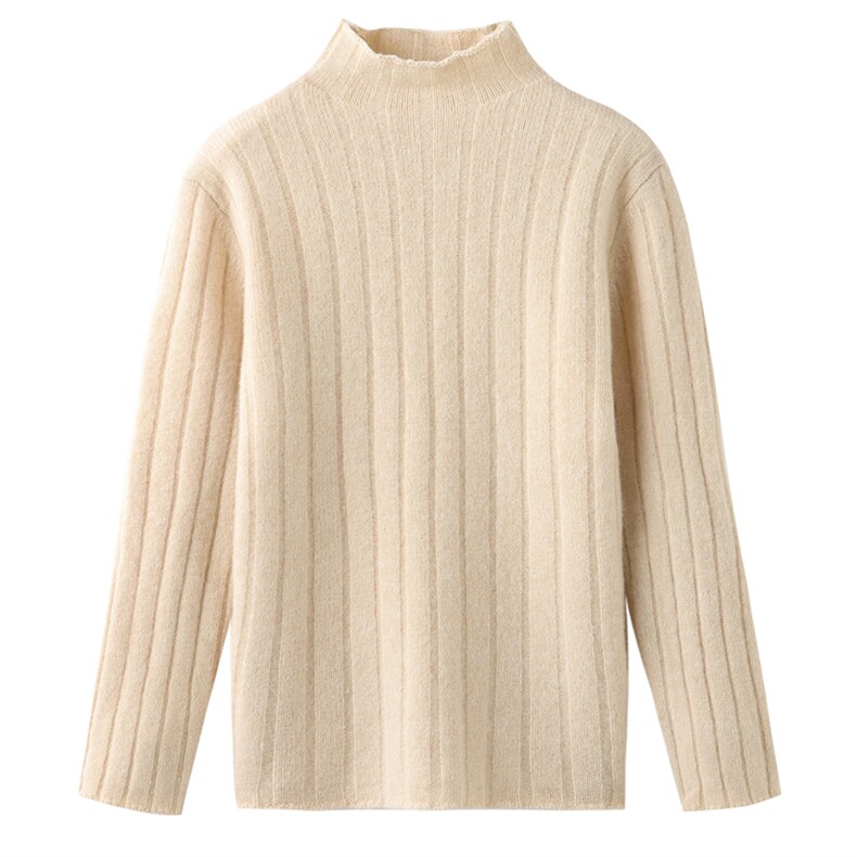 2025年秋季新款加厚自带领抽条针织儿童上衣时尚休闲通勤百搭，童装儿童羊毛衫，暖钟情羊绒