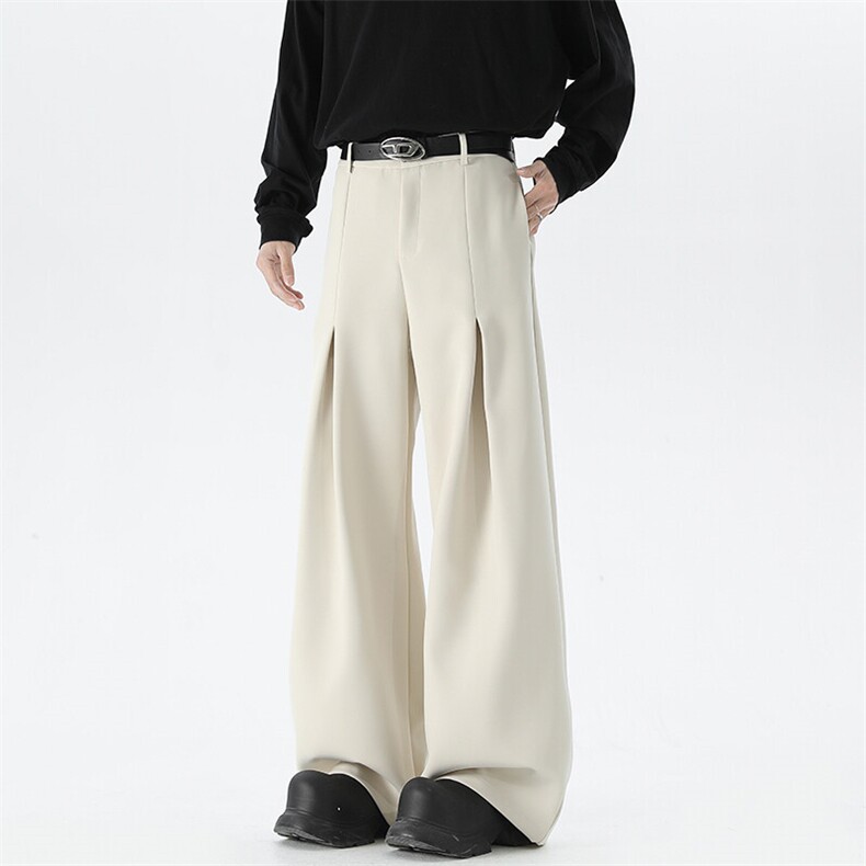 斜纹面料西裤垂感休闲裤男裤子拖地裤225-2-K05-P55-控78，男装西裤，星座225-2