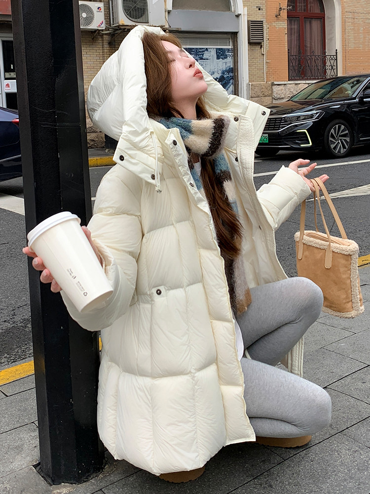 现货！6832款纯色小蛮腰连帽显瘦羽绒服女(腰围可调节),女装羽绒服,衣秀之家